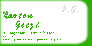 marton giczi business card